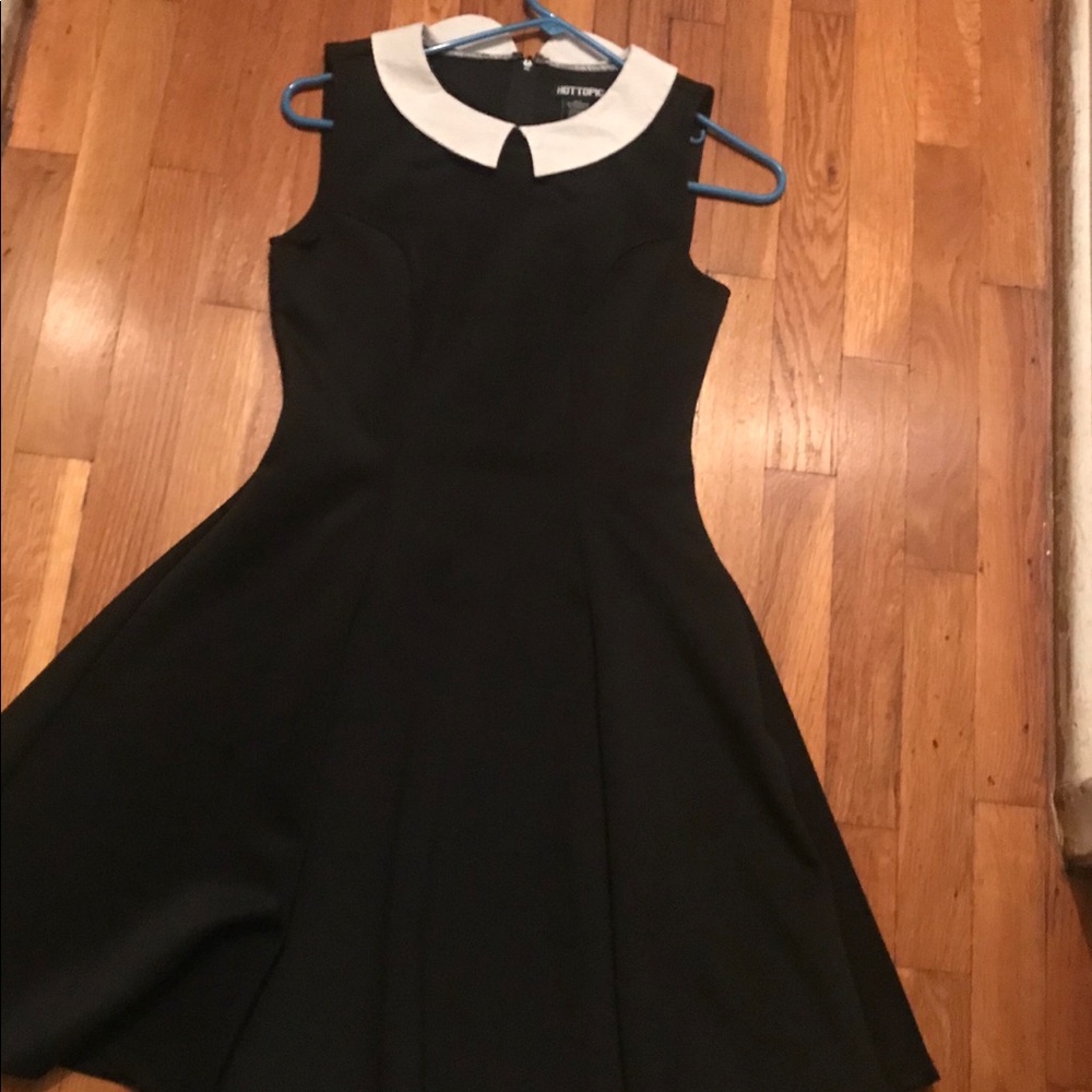 Black collar dress